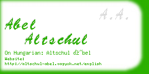 abel altschul business card